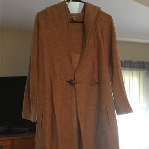 Tan Long Sweater Jacket